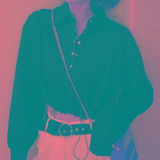 Cropped Polo-neck Sweatshirt