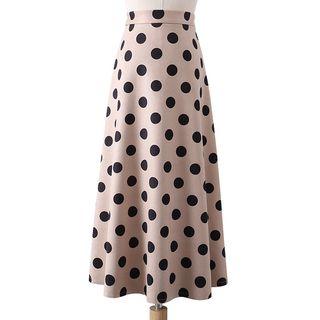 Polka Dot Midi A-line Skirt