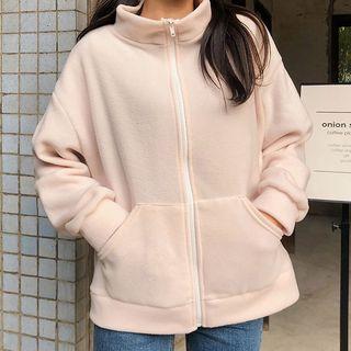 High-neck Brushed Fleece Jacket