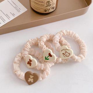Bear / Flower Heart Hair Tie