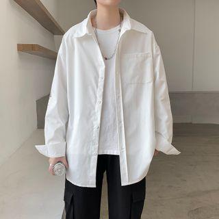 Print Panel Loose-fit Shirt