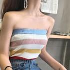 Striped Tube Top Black - One Size