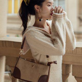 Collar Midi A-line Sweater Dress
