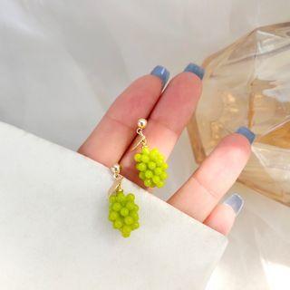 Grapes Dangle Earring 1 Pr - White - One Size