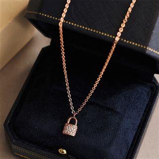 Lock Pendent Necklace As Shown In Figure - One Size