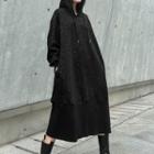 Glitter Oversized Hoodie Dress Black - One Size