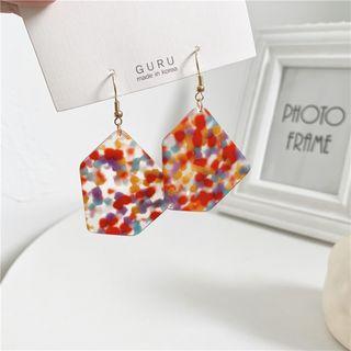 Dotted Geometric Acrylic Dangle Earring