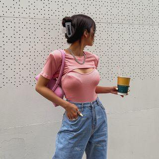 Layering Set: Bolero T-shirt + Camisole Top