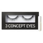 3 Concept Eyes - Eye Lash (#12) 1 Pair + Glue