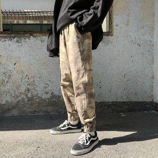 Lettering Camo Cargo Pants