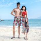 Couple Matching Swim Shorts / Wide Leg Pants / Crop Tank Top / Print Shorts / Cover-up / Swim Top / Set