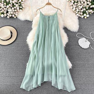 Spaghetti Strap Oversized Maxi Dress