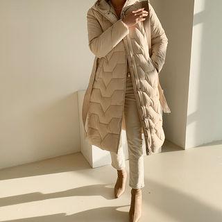 Hooded Quilting Coat & Sash