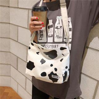 Canvas Dairy Pattern Crossbody Bag