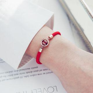 Turnable Bead Red String Bracelet Turnable Bead Red String Bracelet - One Size