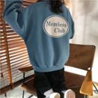 Fleece-lining Print Sweater