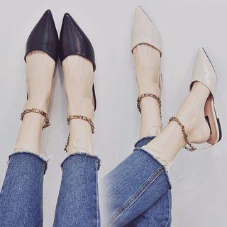 Metal Chain Ankle-strap Sandals