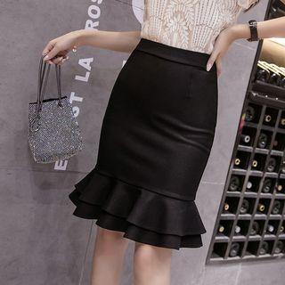 High Waist Ruffled Skirt