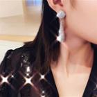 Rhinestone Droplet Dangle Earring / Clip-on Earring