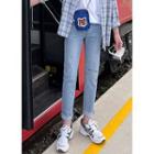 Knee-slit Slim-fit Jeans