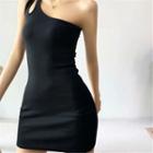 One Shoulder Cutout Mini Dress