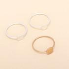 Set Of 3: Ring Set Of 3 - Gold & Silver - One Size