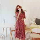 Floral Print Tiered Long Dress