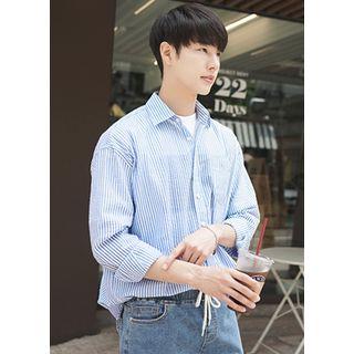 Seersucker Boxy Stripe Shirt