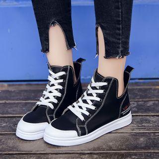 Lettering Platform High Top Sneakers