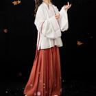 Set: Tie-strap Jacket + Pleated Maxi A-line Skirt