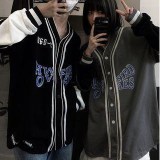 Couple Matching V-neck Mock Two-piece Long-sleeve Sweatshirt