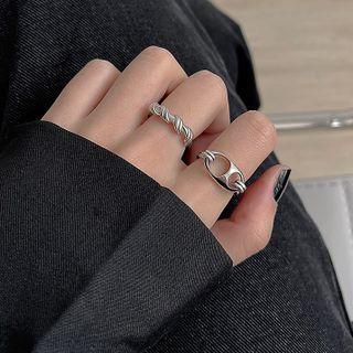 Sterling Silver Open Ring (assorted Designs) / Set