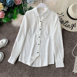 Tie-waist Sleeveless Crop Top / High-waist Shorts / Plain Shirt / Set