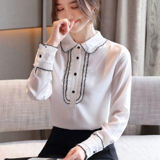 Contrast Trim Overhead Shirt