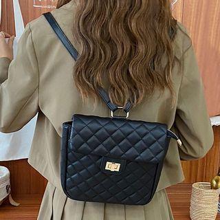 Quilted Flap Backpack