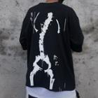 Bone Print Mock Two Piece Long-sleeve T-shirt