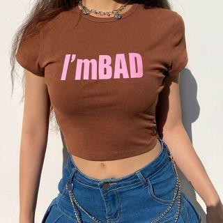 Lettering Short-sleve T-shirt