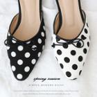 Square-toe Polka-dot Mules