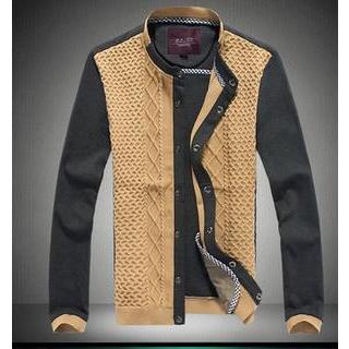 Knit Panel Button Jacket