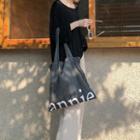 Canvas Shopper Bag Thin - Annie - Gray - One Size
