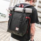 Nylon Foldover Backpack Black - One Size