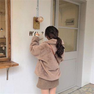 Plain Loose-fit Coat As Shown In Figure - One Size