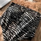 Zebra Print Tube Top Zebra - Black & White - One Size