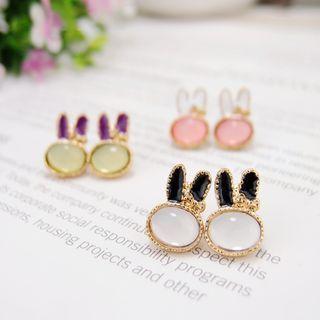 Rabbit Cat Eye Stone Earring