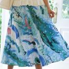 Printed Maxi Flare Skirt
