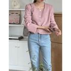 Square-neck Flap-front Jacket