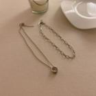 Pendant Layered Alloy Necklace Silver - One Size