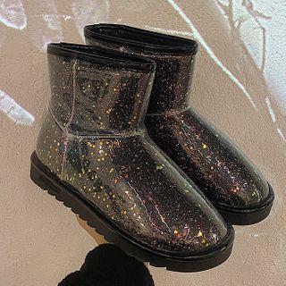Glitter Platform Short Snow Boots