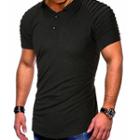 Ruched Short-sleeve Polo Shirt