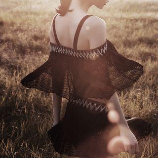 Set: Lace Ruffle Swim Top + Skirt